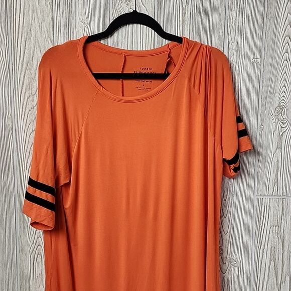 Torrid Super Soft Knits Varsity Shirt Dress, Women's Plus Size 2X, New - Picture 3 of 9